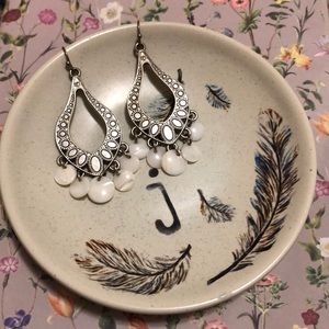 Silver chandelier earrings